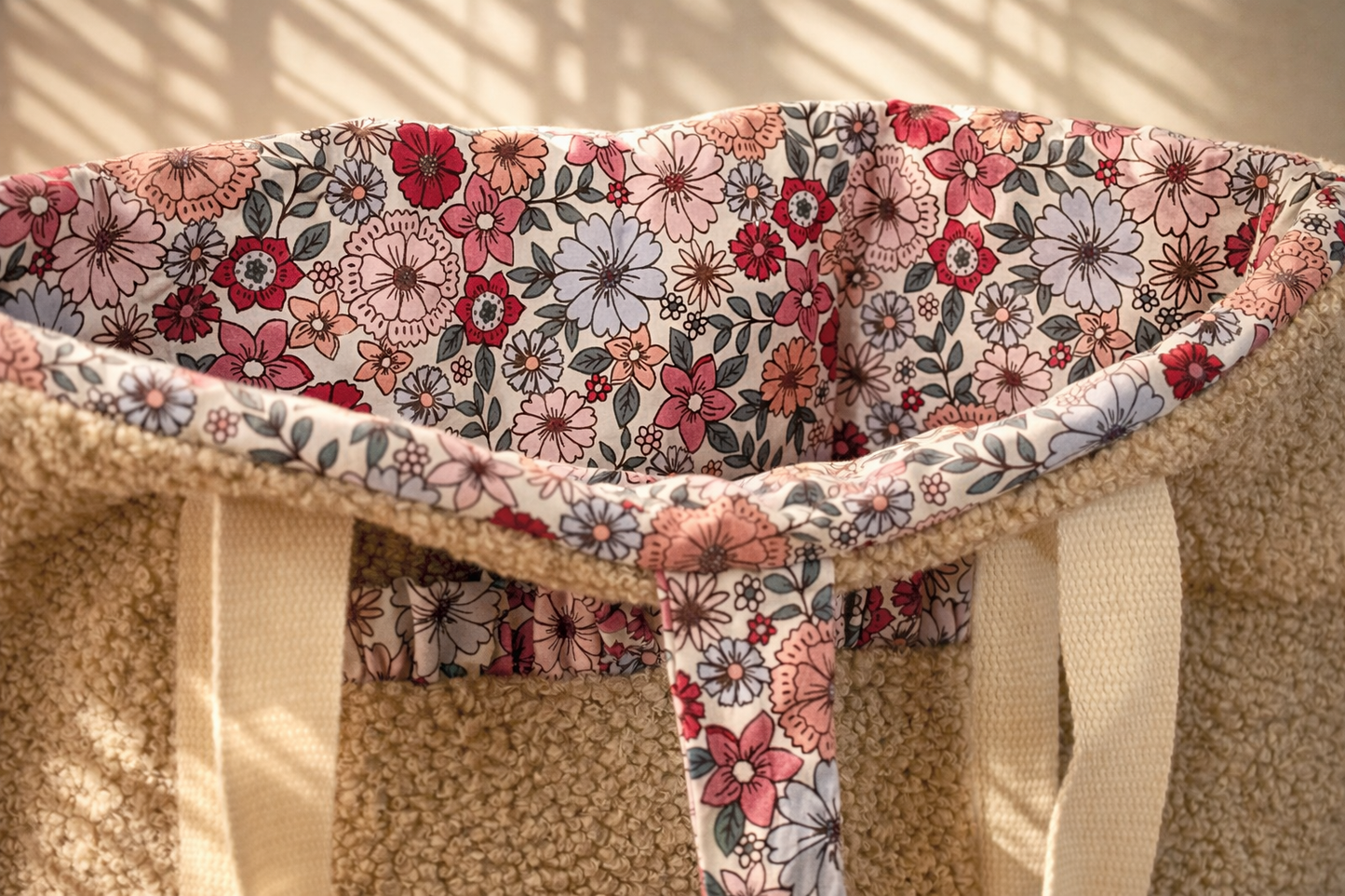 Sac Cabas bouclette beige - Élégance & Praticité au quotidien