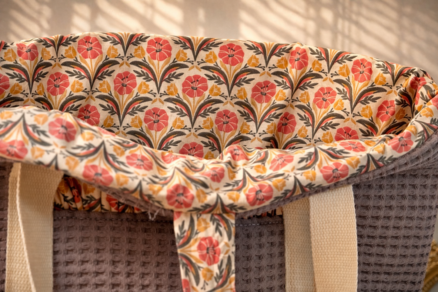 Sac Cabas gaufré Gris - Élégance & Praticité au quotidien