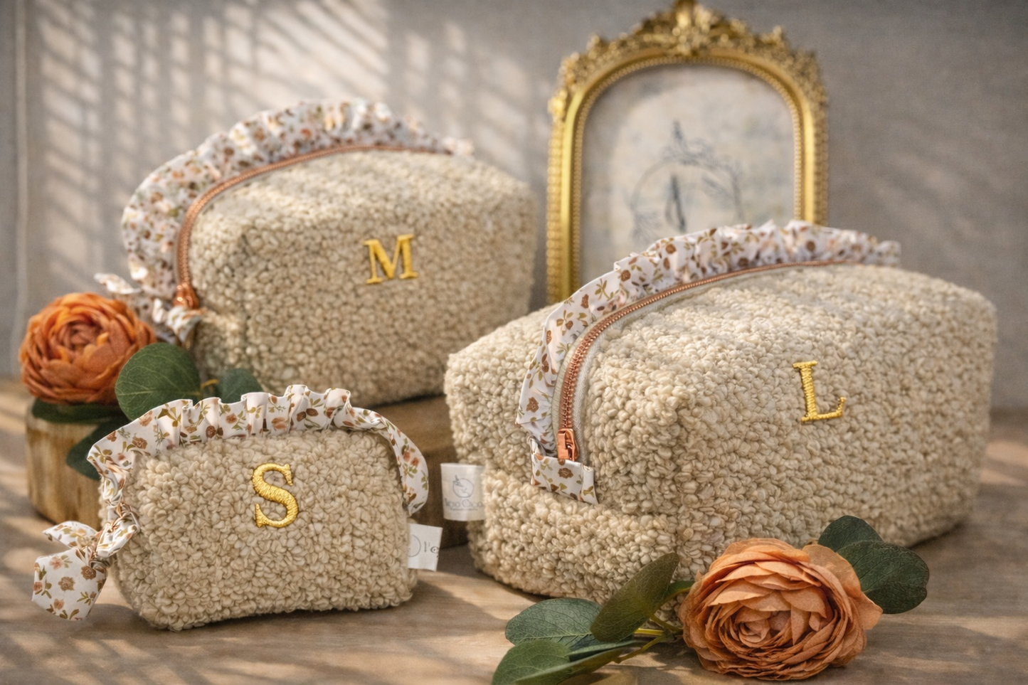 Trousse Bouclette Beige - Chic et pratique