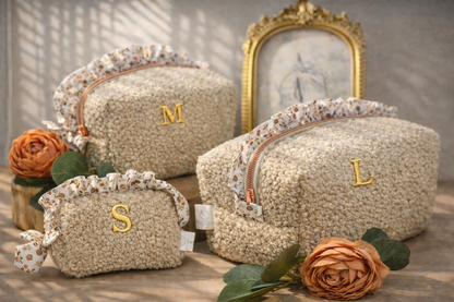Trousse Bouclette Beige - Chic et pratique
