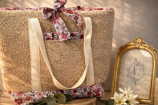 Sac Cabas bouclette beige - Élégance & Praticité au quotidien