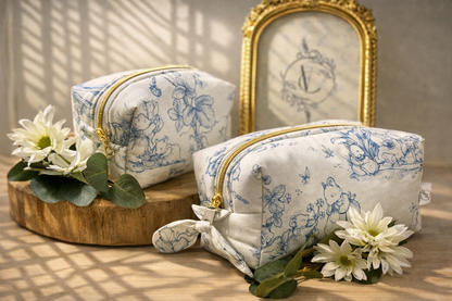 Trousse Jouy bleu - Chic et pratique