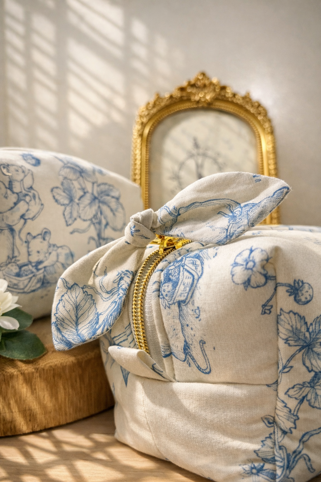 Trousse Jouy bleu - Chic et pratique