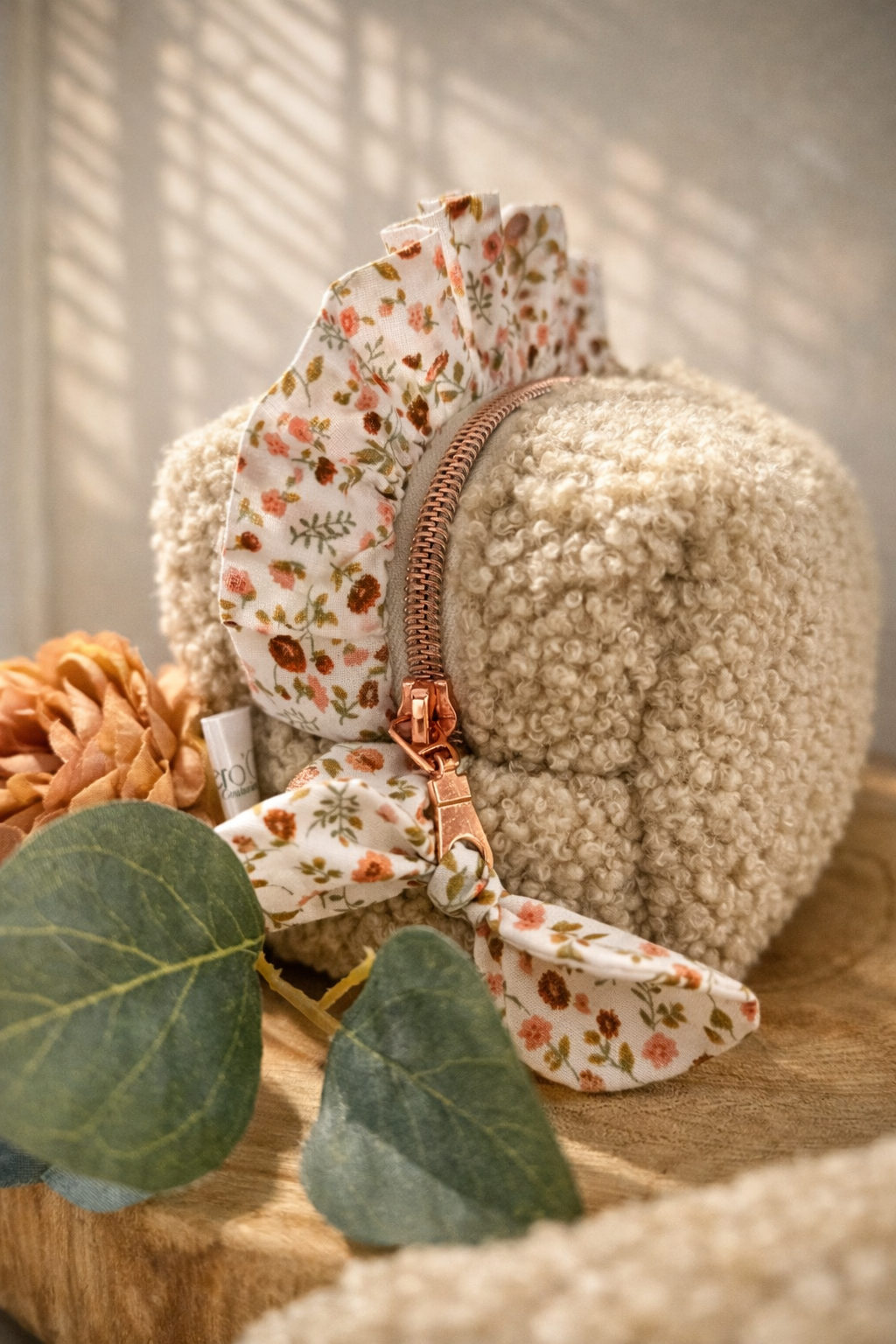 Trousse Bouclette Beige - Chic et pratique
