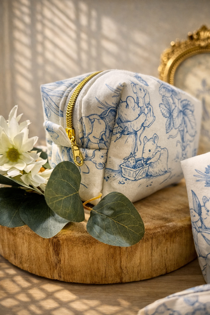 Trousse Jouy bleu - Chic et pratique