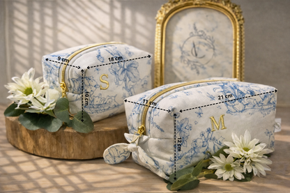 Trousse Jouy bleu - Chic et pratique